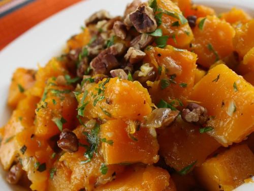 Butternut Squash with Onions and Pecans