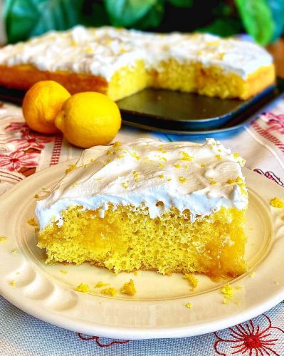 Lemon Curd Poke Cake