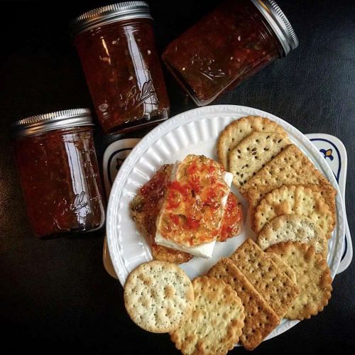 Red and Green Christmas Jalapeno Jelly