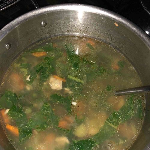 Salmon Turnip Greens Soup