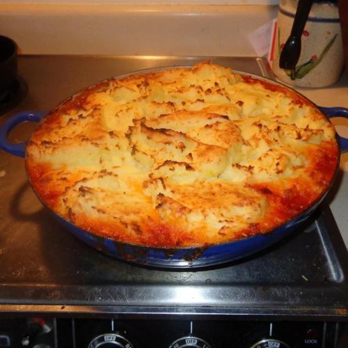 Easy Shepherd's Pie with Garlic Romano Potatoes