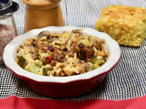 Cheesy Sausage Zucchini Casserole