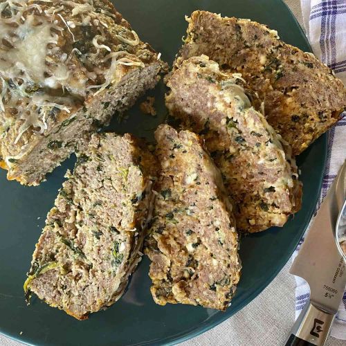 Spinach Mozzarella Meatloaf