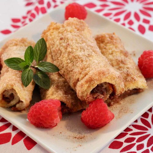 Chocolate Raspberry Blintzes