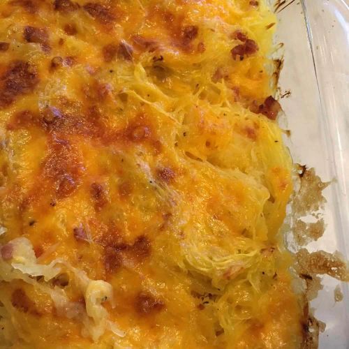 Bacon and Cheese Spaghetti Squash Bake