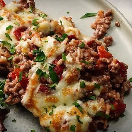 Cheesy Hamburger Rice Casserole