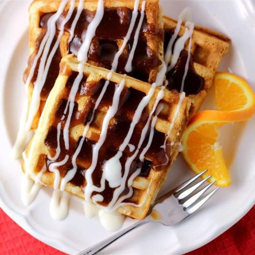 Cinnamon Roll Waffles