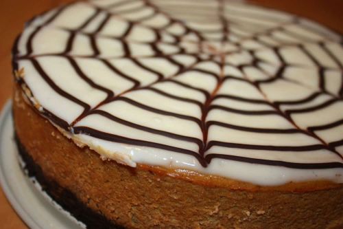 Spiderweb Pumpkin Cheesecake