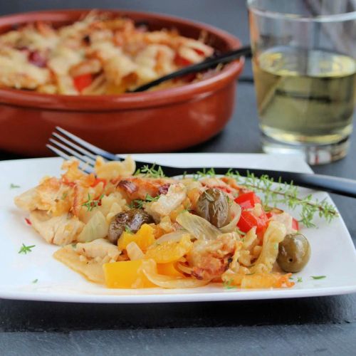 Mediterranean Chicken and Pepper Casserole