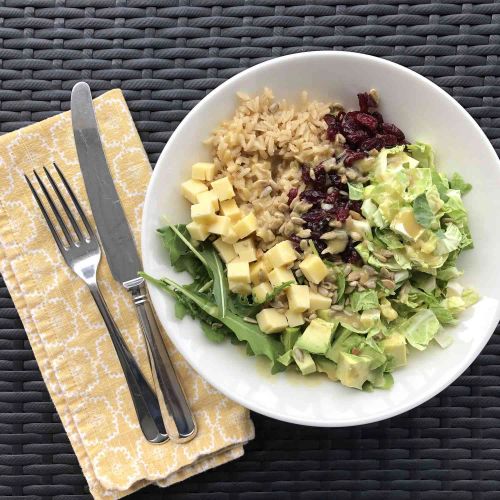 Cranberry, Cheddar, and Brussels Sprouts Salad