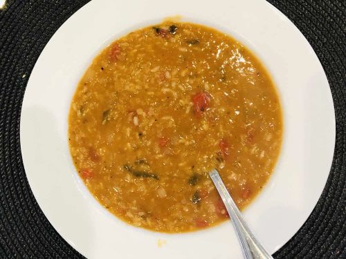 Turkish Red Lentil Soup with Mint