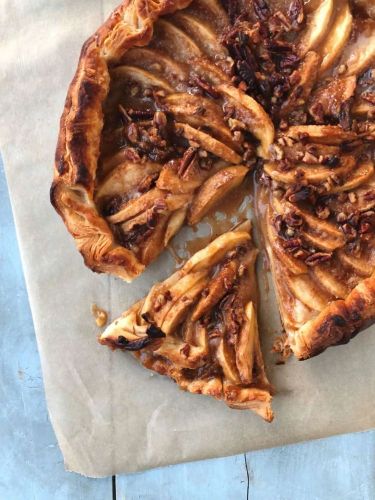 Apple Marzipan Puff Pastry Tart