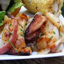 Grilled Potatoes and Onion