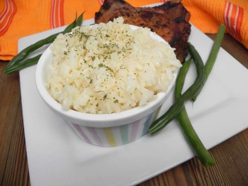 Garlic Butter Rice Casserole