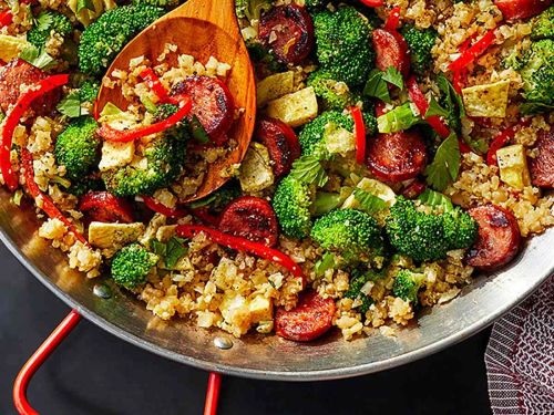 Smoked Sausage and Cauliflower Fried Rice