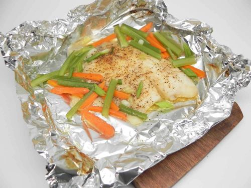 Baked Tilapia with Veggies in Foil