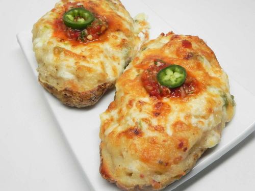 Twice-Baked Potatoes with Creamy Green Onion Sauce