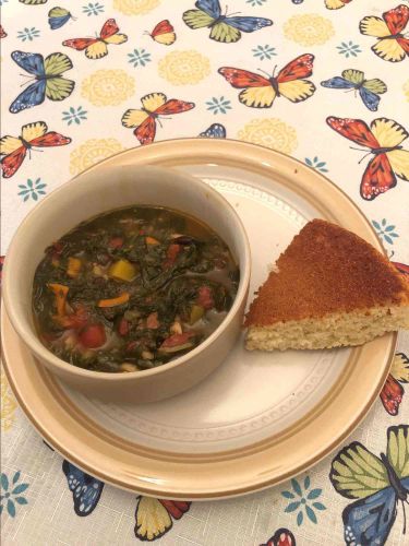 Butternut Squash and Turnip Green Soup