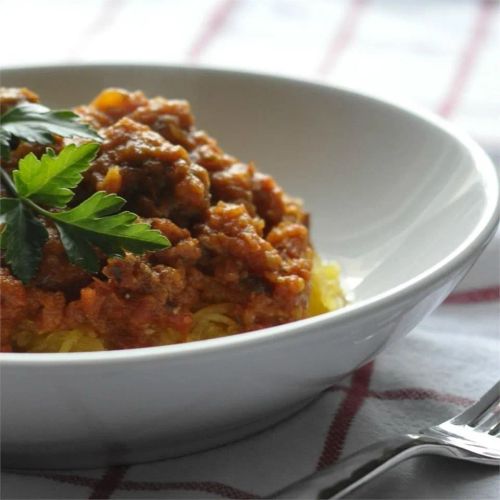 Spaghetti Squash with Paleo Meat Sauce