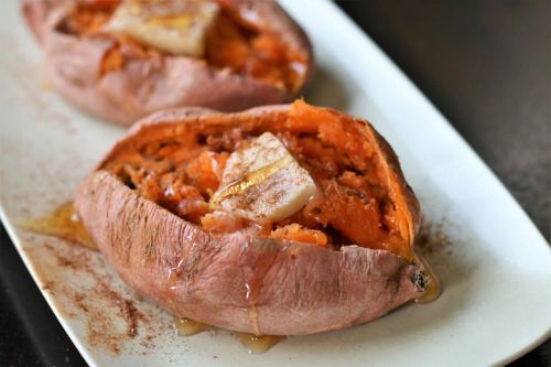 Microwaved Baked Sweet Potatoes