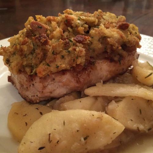 Apple Pork Chops and Stuffing