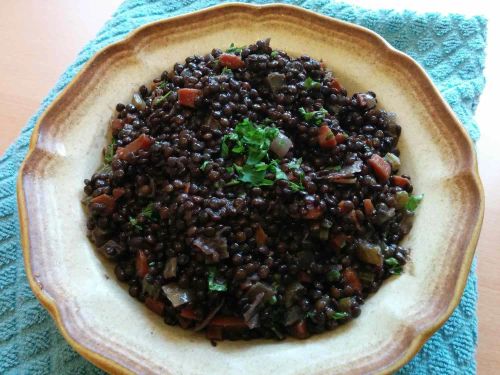 Braised Black Lentils