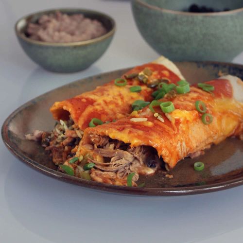 Tequila Slow-Cooked Beef Enchiladas