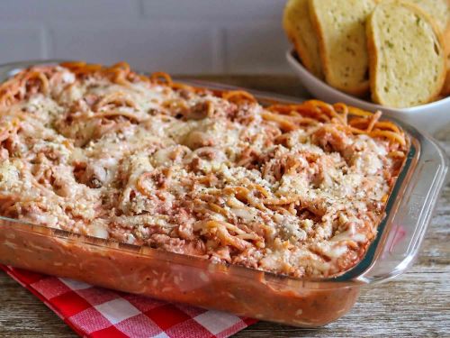 The Best Spaghetti Casserole