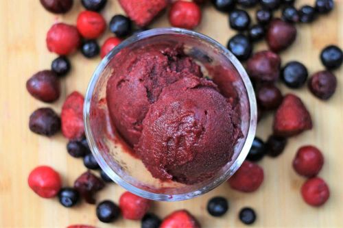 Cherry-Berry Rosé Sorbet