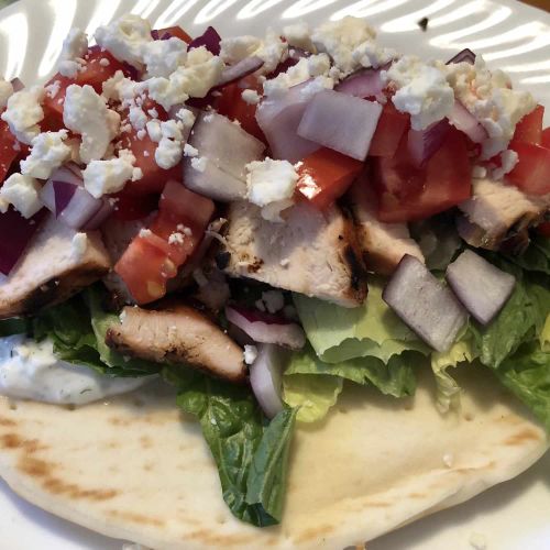 Chicken Souvlaki Gyro Style