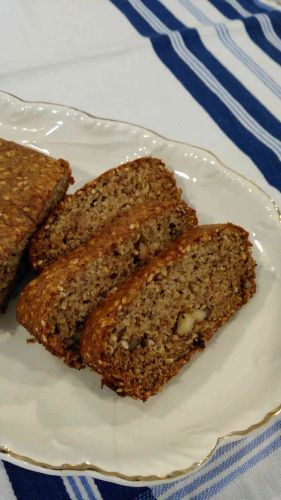 Black Sesame and Walnut Banana Bread