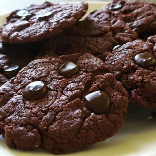 Vegan Chocolate Fudge Cookies