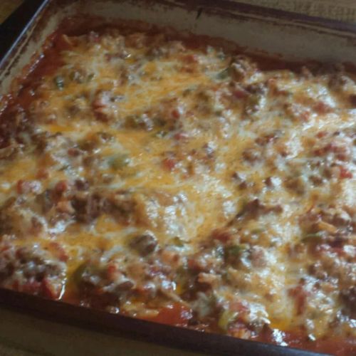 Meaty Stuffed Pepper Casserole