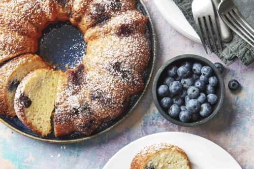 Ricotta Pound Cake with Lemon and Blueberries