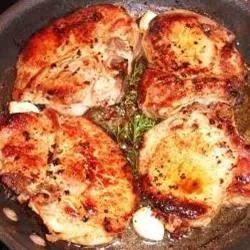 Pan-Roasted Juniper and Thyme Pork Chops