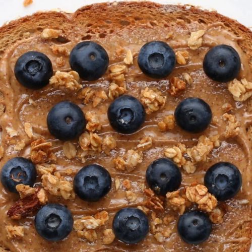 Almond Butter Blueberry Toast