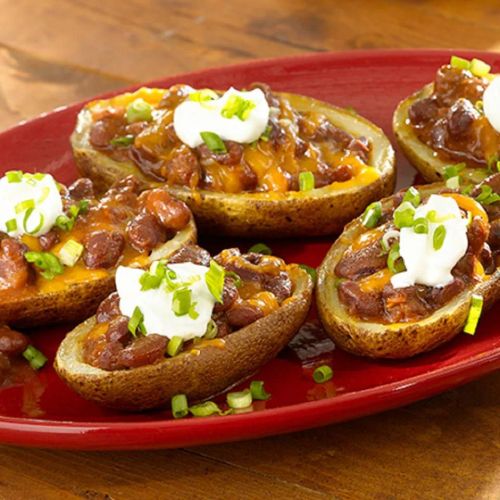 Super Loaded Chili Potato Skins