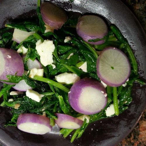 Sautéed Radish Greens