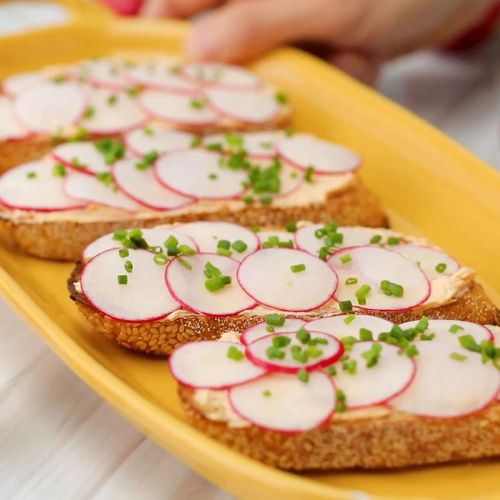 Lemon Radish Tartine