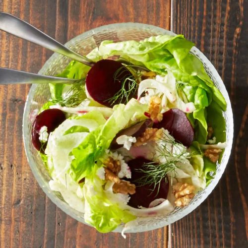 Roasted Beet, Goat Cheese and Fennel Salad