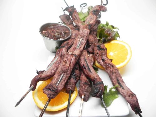 Red Wine and Orange Marinated Beef Skewers