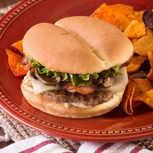 Bacon-Mushroom-Swiss Burger