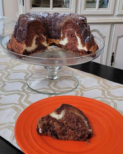 Carrot Bundt Cake with Cream Cheese Filling