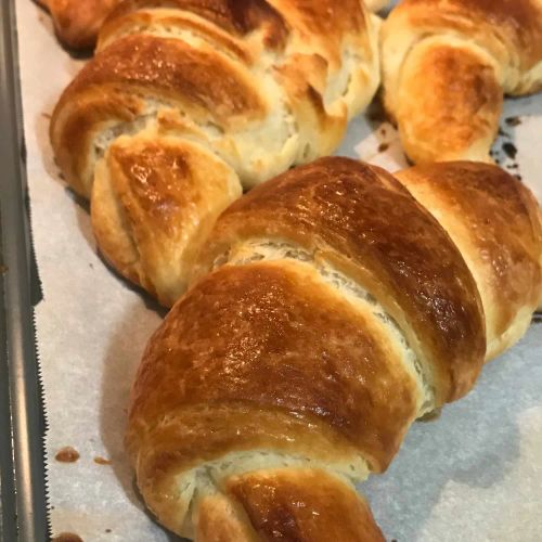 Traditional Layered French Croissants