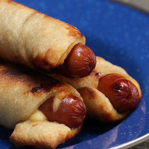 Cheesy Camping Hot Dogs