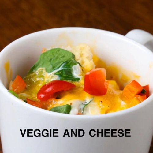 Veggie And Cheese Breakfast In A Mug