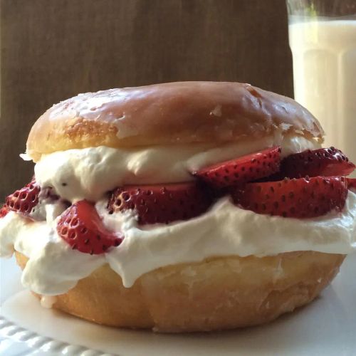 Glazed Doughnut Strawberry Shortcake