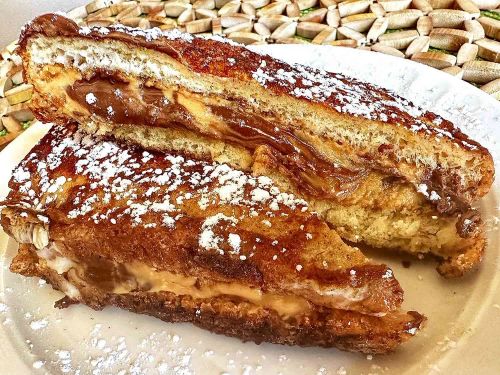 Chocolate and Peanut Butter-Stuffed French Toast