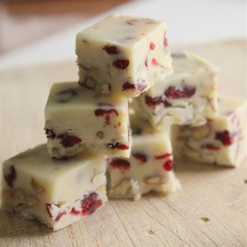 White Cranberry Walnut Nutmeg Fudge