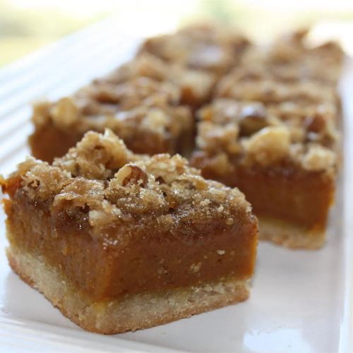 Pumpkin Shortbread Bars